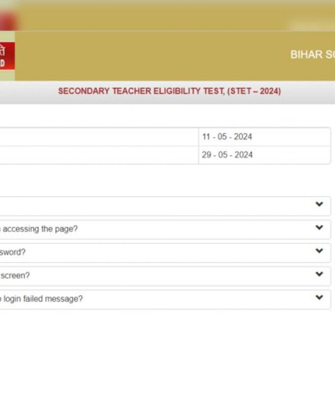 Carte d’admission Bihar STET 2024 disponible sur secondaire.biharboardonline ; Lien direct