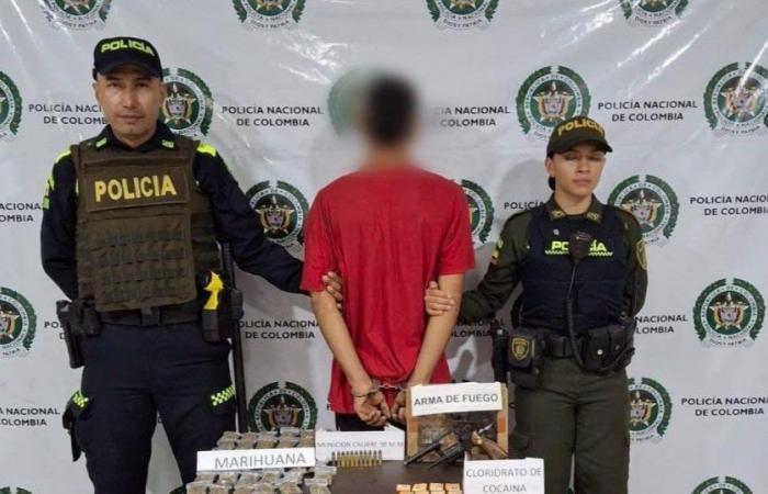 Un jeune de 18 ans capturé avec des armes à feu et des stupéfiants à Mariquita