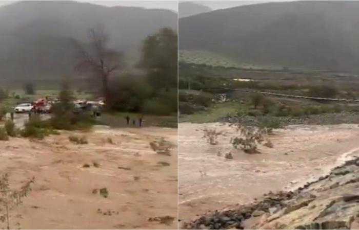 Les voisins de Petorca enthousiasmés par la baisse du fleuve après les pluies