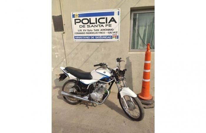 Sa moto avait été volée à Santa Fe en 2016 et récupérée par la police de Coronda
