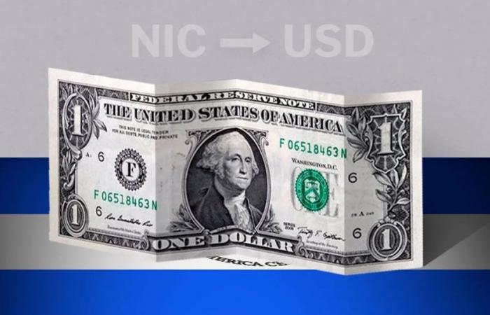 Valeur de clôture du dollar au Nicaragua ce 14 juin de USD à NIO