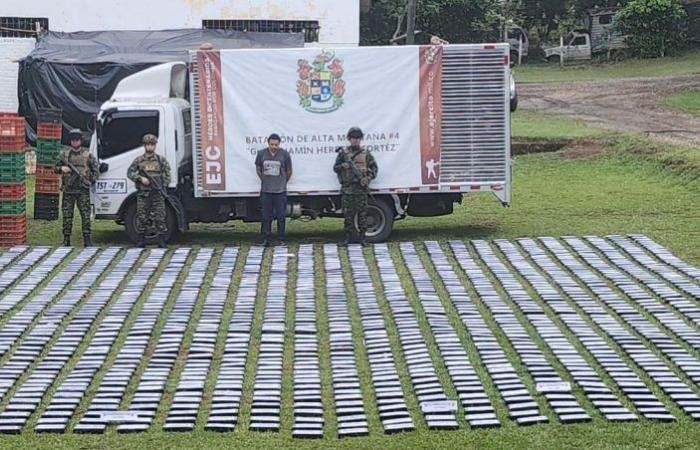 On saisit 1,15 tonne de cocaïne dans le département de Cauca
