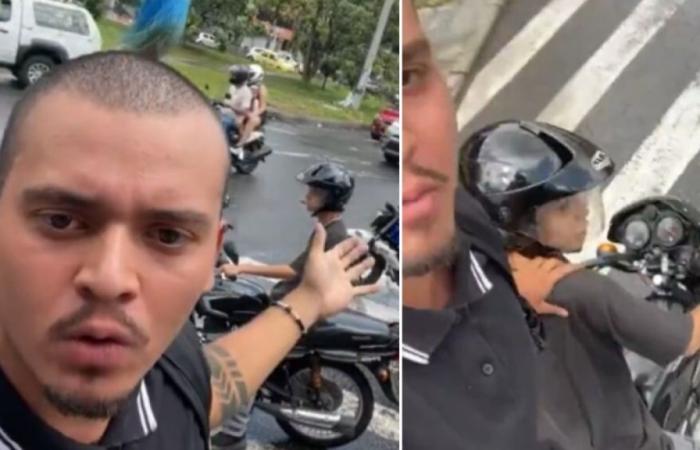(Vidéo) Un homme a écrasé des motocyclistes qui s’arrêtaient sur le zèbre piéton à Medellín : « Permission, les gars »