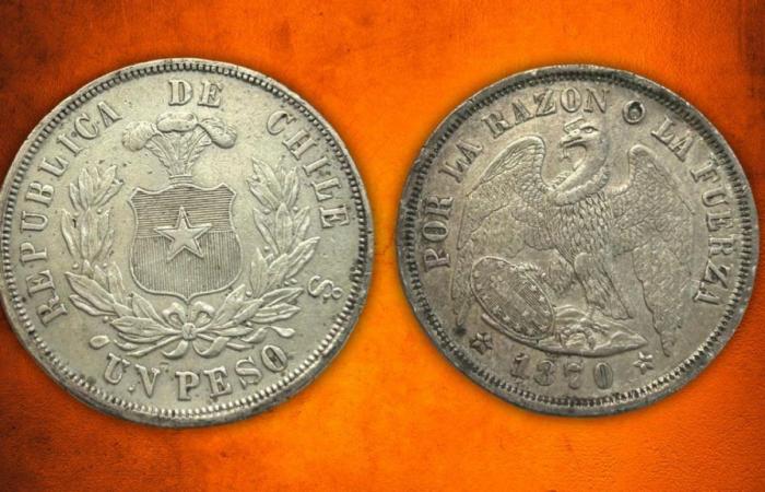 Ils donnent jusqu’à 120 000 $ pour cette vieille pièce de 1 peso chilien de 1870