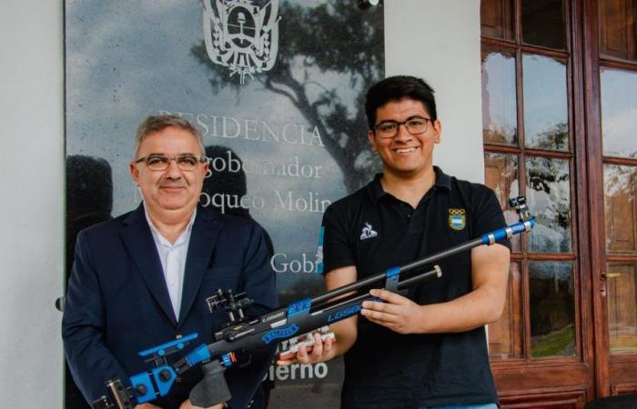 Julián Gutiérrez a déjà les nouveaux vêtements et le nouveau fusil pour sa participation olympique