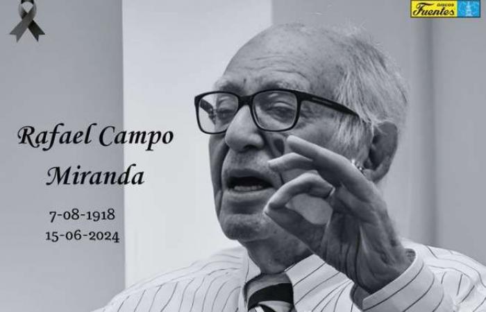 Rafael Campo Miranda, compositeur de « Pájaro Amarillo » est décédé
