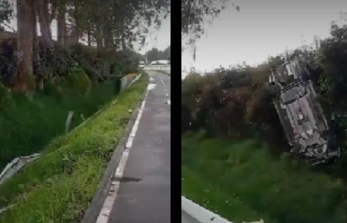 Accident spectaculaire sur la route Madrid-Facatativá à Cundinamarca