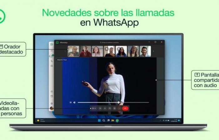 WhatsApp autorise les appels vidéo avec 32 participants et écran partagé