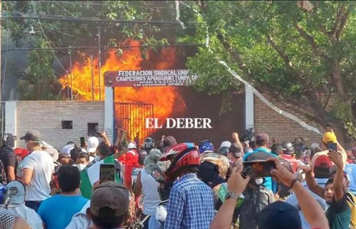 Le parquet accuse 10 personnes pour le pillage et l’incendie du siège paysan de Santa Cruz