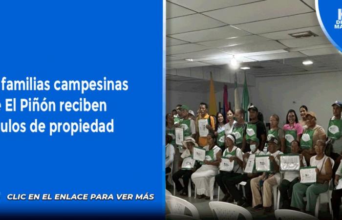 15 familles paysannes d’El Piñón reçoivent des titres de propriété