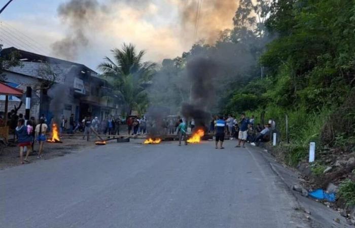 Ils bloquent la route à Bagua en raison de problèmes avec Electro Oriente : ils exigent un ajustement des tarifs et une inspection de l’entreprise