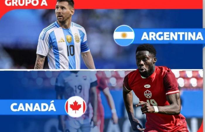 À quelle heure joue l’Argentine contre le Canada : match par date 1 du groupe A de la Copa América 2024