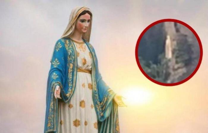 La photo montre « l’apparition de la Vierge » à Guainia, l’un des secteurs connus comme les plus anciens et les plus sacrés