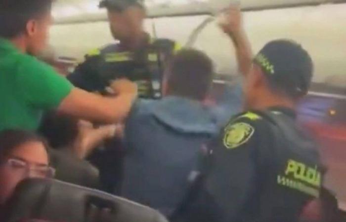 Des passagers apparemment en état d’ébriété ont heurté des policiers dans un avion à Bogota