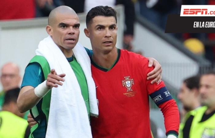 Euro Coupe : Pepe et Cristiano Ronaldo match Portugal-Türkiye