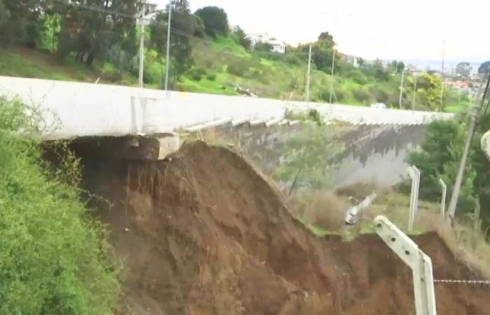 Une vidéo montre l’ampleur du gouffre à Concón après la fin des pluies