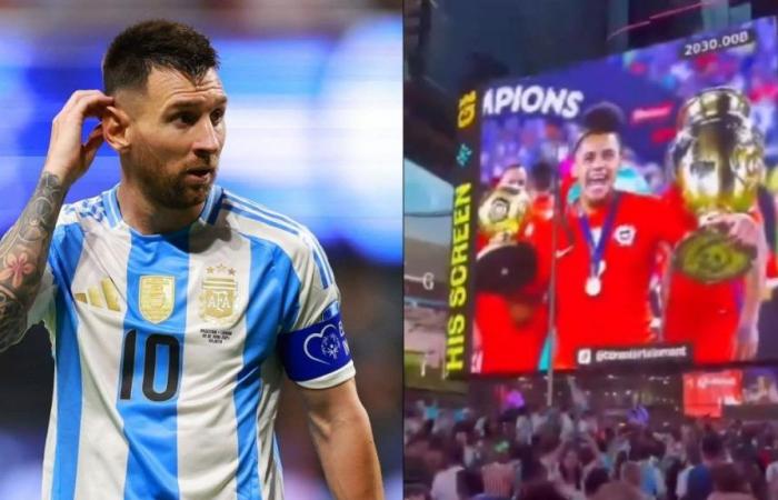 Les supporters chiliens réchauffent l’avant-match avec le sabotage du drapeau argentin à New York