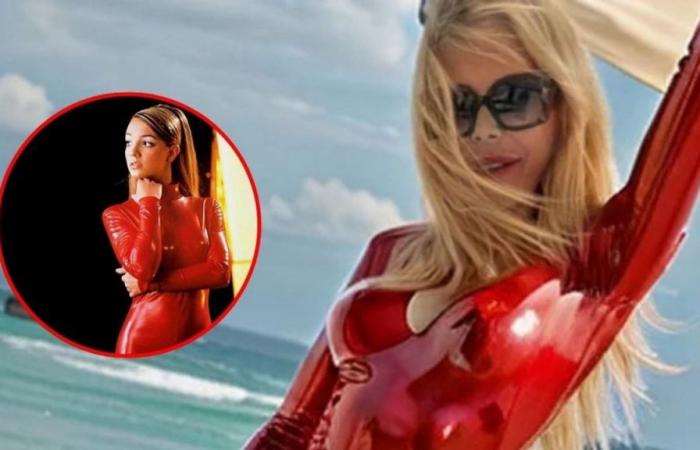 Graciela Alfano comme Britney Spears, fait sensation avec une combinaison en néoprène : “Full red against bad vibes”