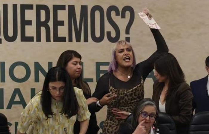 La représentante María Clemente organise une protestation en pleine tribune sur la réforme du pouvoir judiciaire
