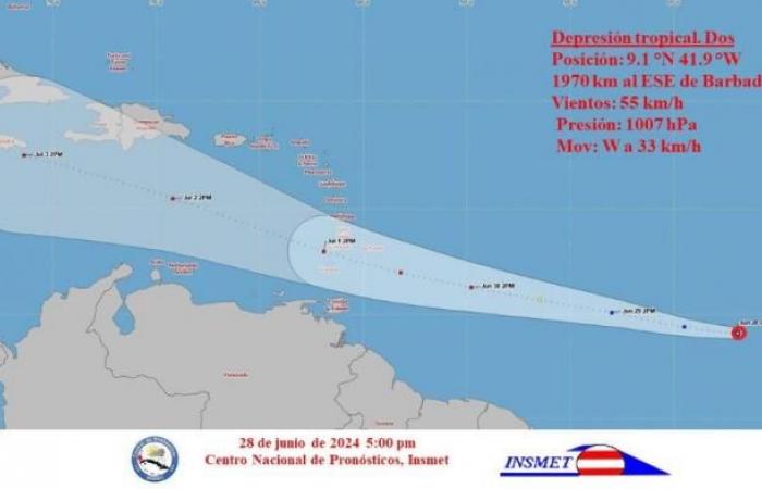 Dépression tropicale de l’Atlantique sous haute surveillance › Cuba › Granma