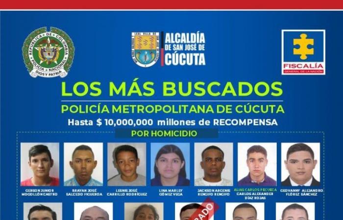 Les autorités de Cúcuta ont présenté l’affiche des personnes les plus recherchées pour homicide et vol