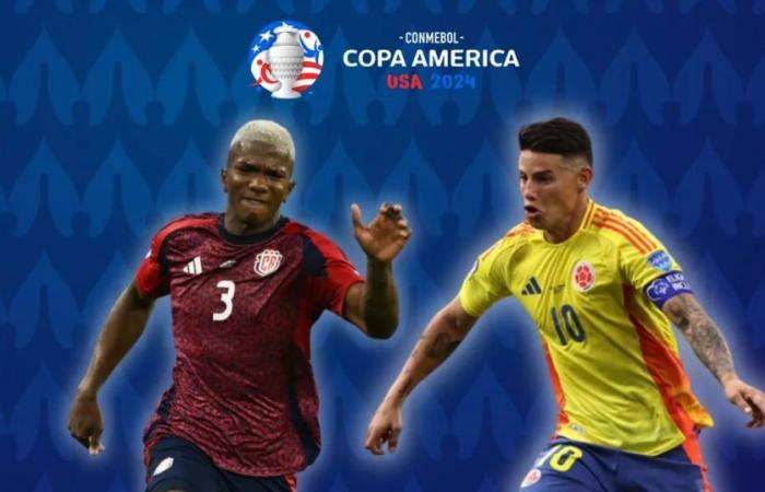 Où regarder Colombie vs Costa Rica AUJOURD’HUI : chaîne de télévision en ligne du duel de la date 2 du groupe D de la Copa América 2024