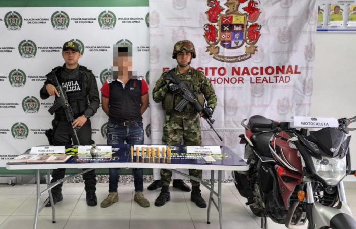 Capturé à Recetor alias ‘Gedioco’, milicien de l’ELN et des FARC