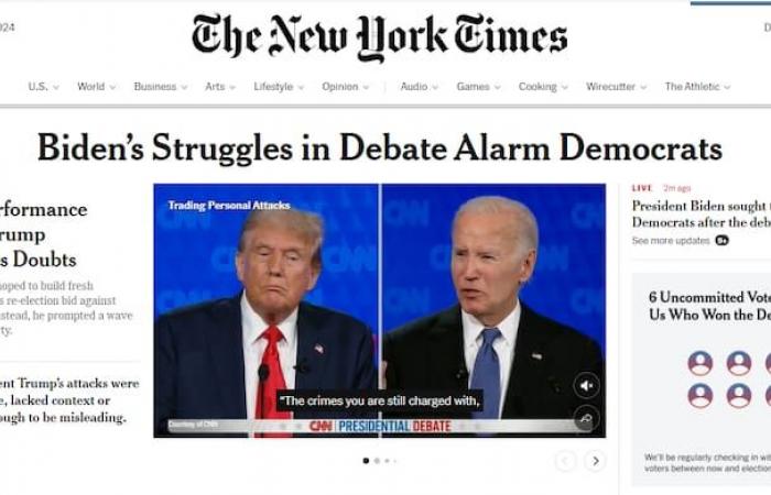 Ce que dit la presse américaine après le débat entre Biden et Trump