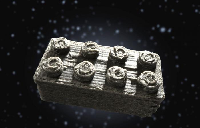 Briques LEGO construites avec de la poussière de météorite, test d’une base lunaire