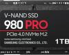 Samsung 980 Pro 1 To SSD à 89 euros, refroidissement liquide, tablettes et moniteurs à prix réduit
