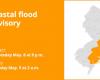 Avis d’inondation côtière émis pour 3 comtés du New Jersey jusqu’à 2 heures du matin jeudi