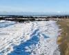 Des températures extrêmes ont gelé les vagues de la mer en Terre de Feu