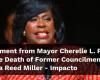 Déclaration de la mairesse Cherelle L. Parker concernant le décès